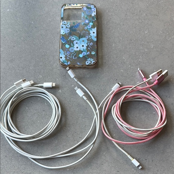 Apple Other - iPhone 14 pro case and 5 lightning charging cables